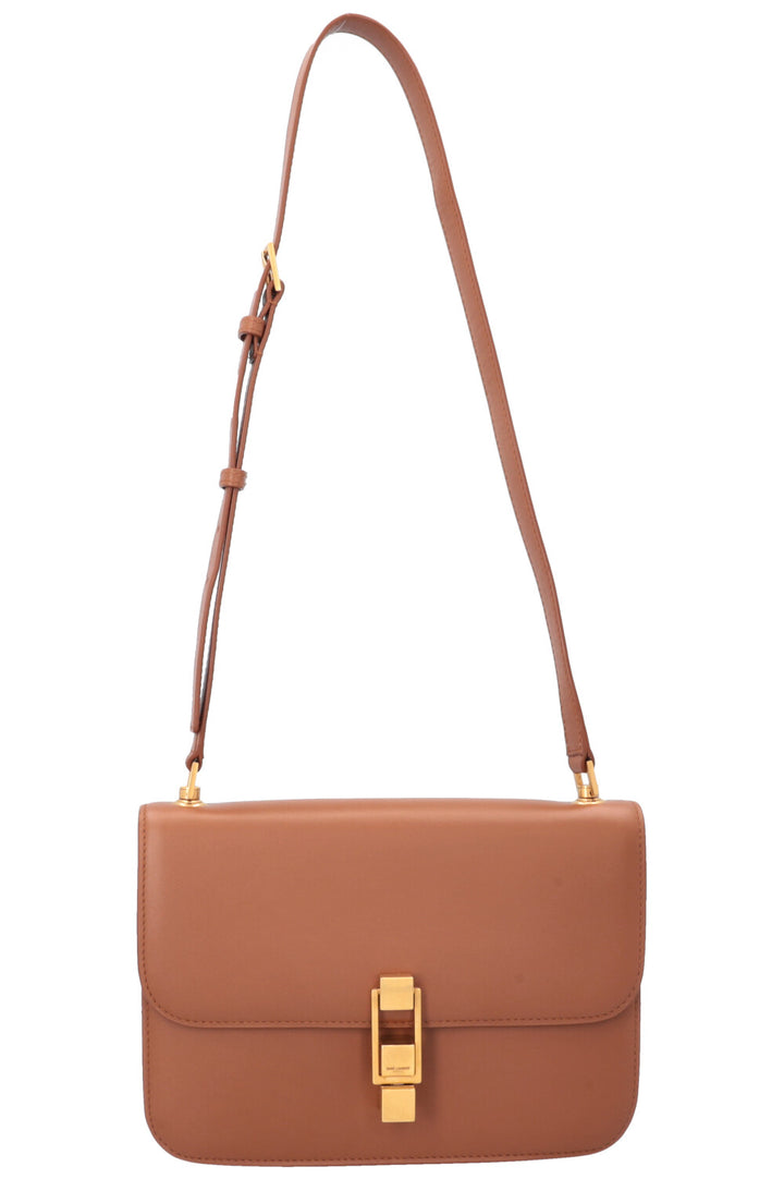 SAINT LAURENT Sac Le Carre Crossbody Bag Brown