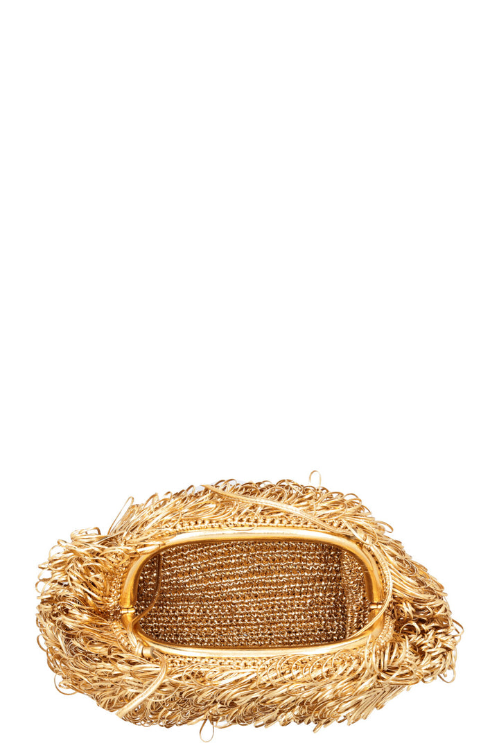 BOTTEGA VENETA The Sponge Pouch Oro Gold