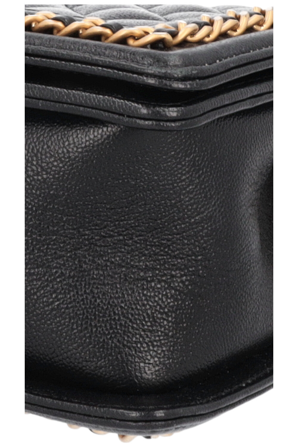 CHANEL Chain Detail Small Boy Crossbody Bag Black