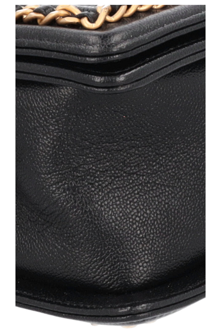 CHANEL Chain Detail Small Boy Crossbody Bag Black