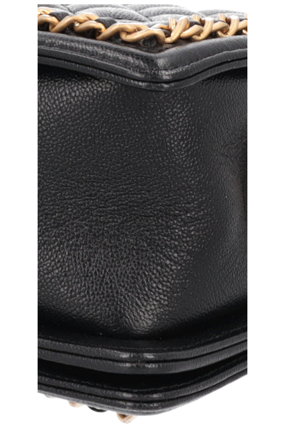CHANEL Chain Detail Small Boy Crossbody Bag Black