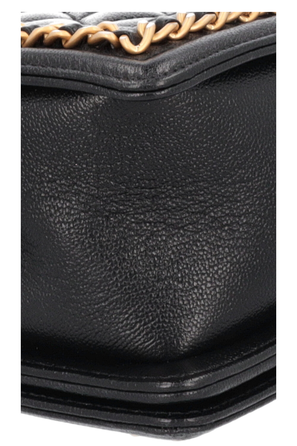CHANEL Chain Detail Small Boy Crossbody Bag Black