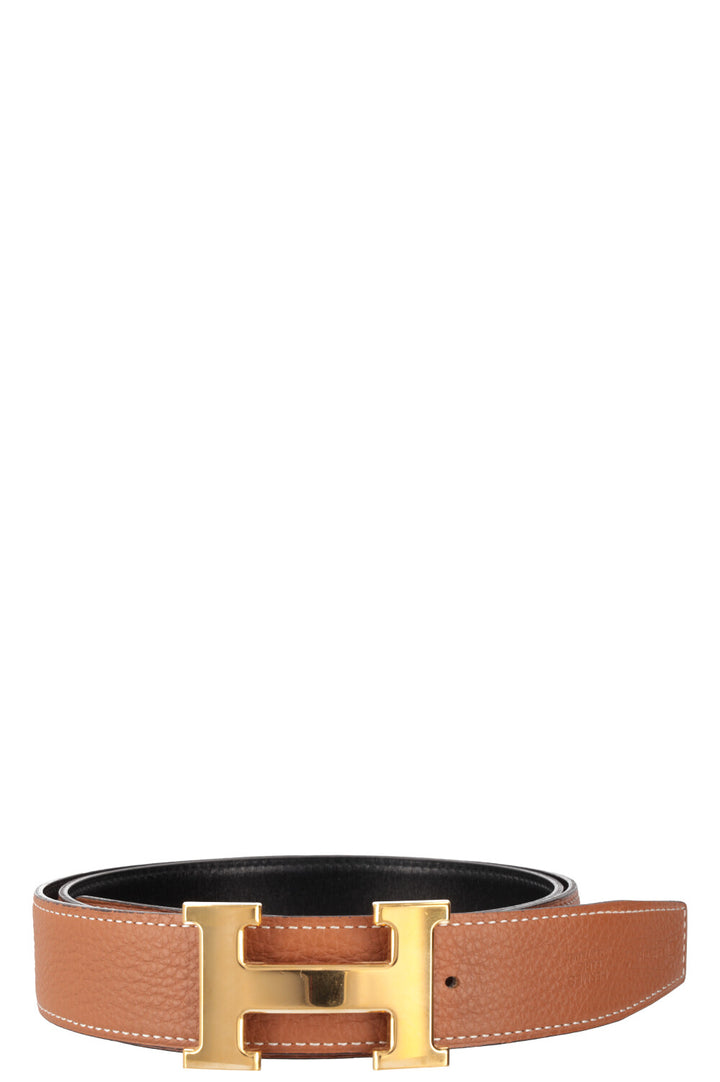 HERMÈS Constance Belt 32 Black Gold