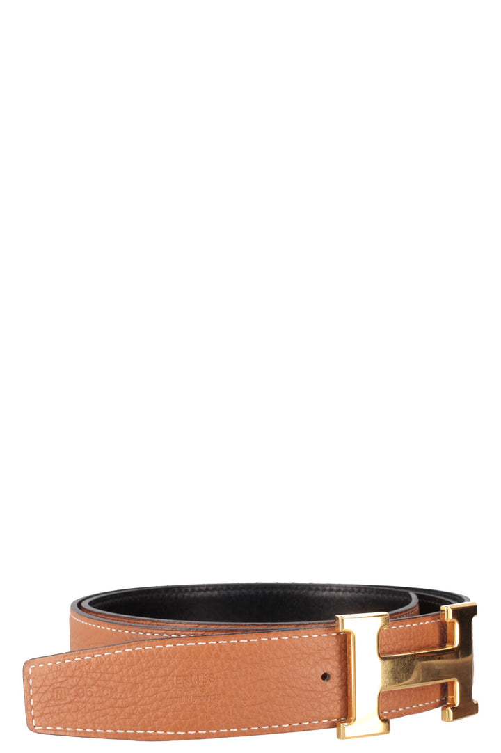 HERMÈS Constance Belt 32 Black Gold