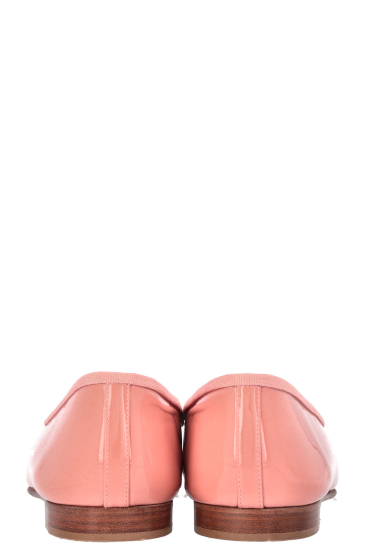CHANEL Classic Ballet Flats Patent Pink