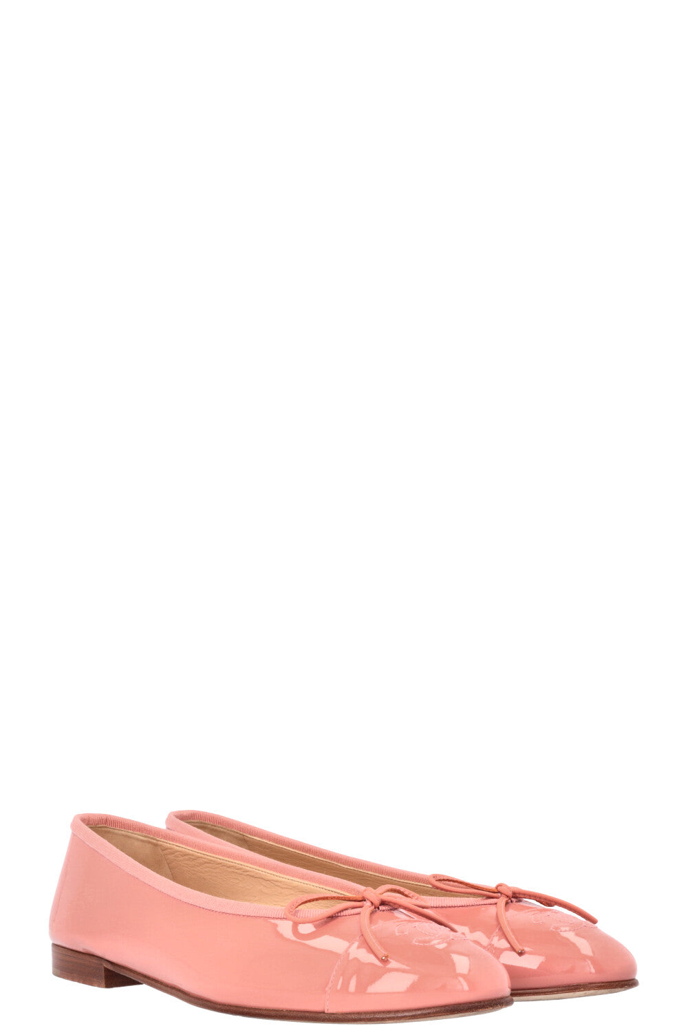 CHANEL Classic Ballet Flats Patent Pink