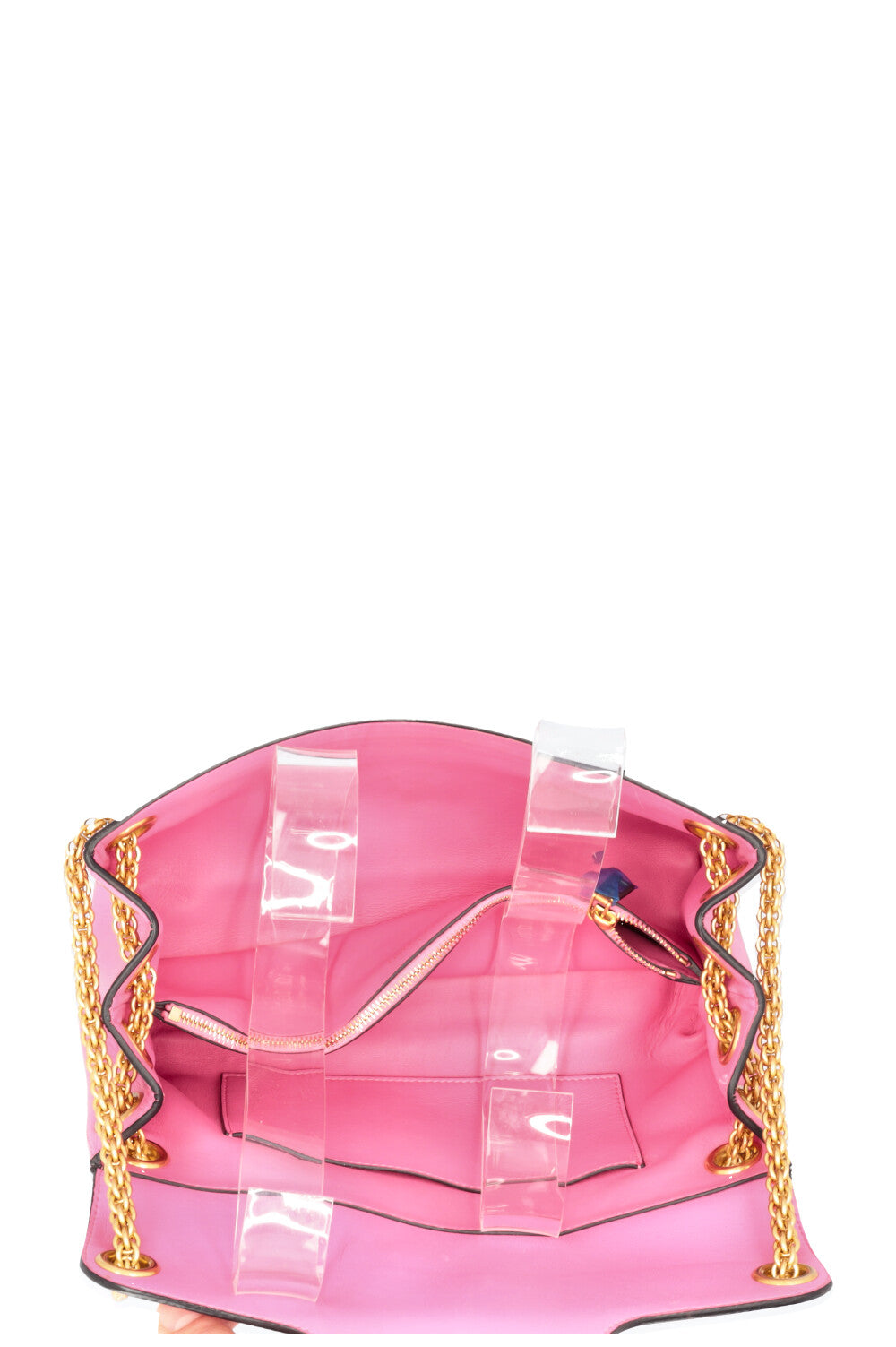 VALENTINO Roman Stud V Logo Bag Leather Pink
