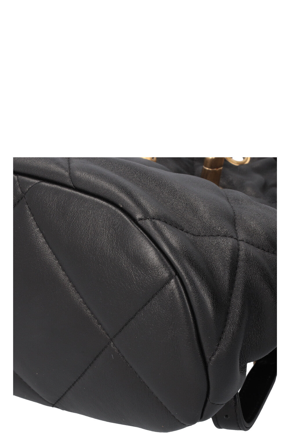 CHANEL 19 Shiny Backpack Leather Black