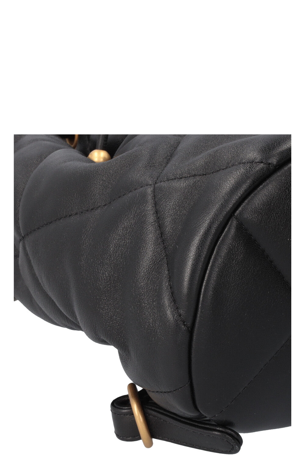 CHANEL 19 Shiny Backpack Leather Black