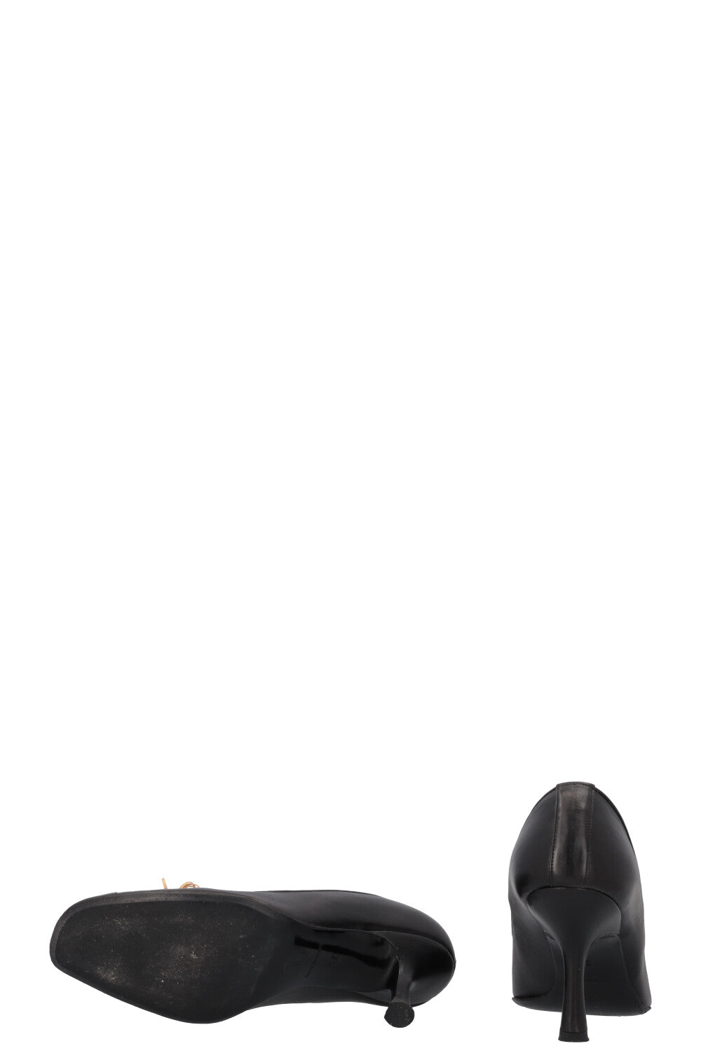 CHANEL Bow Heels Leather Black