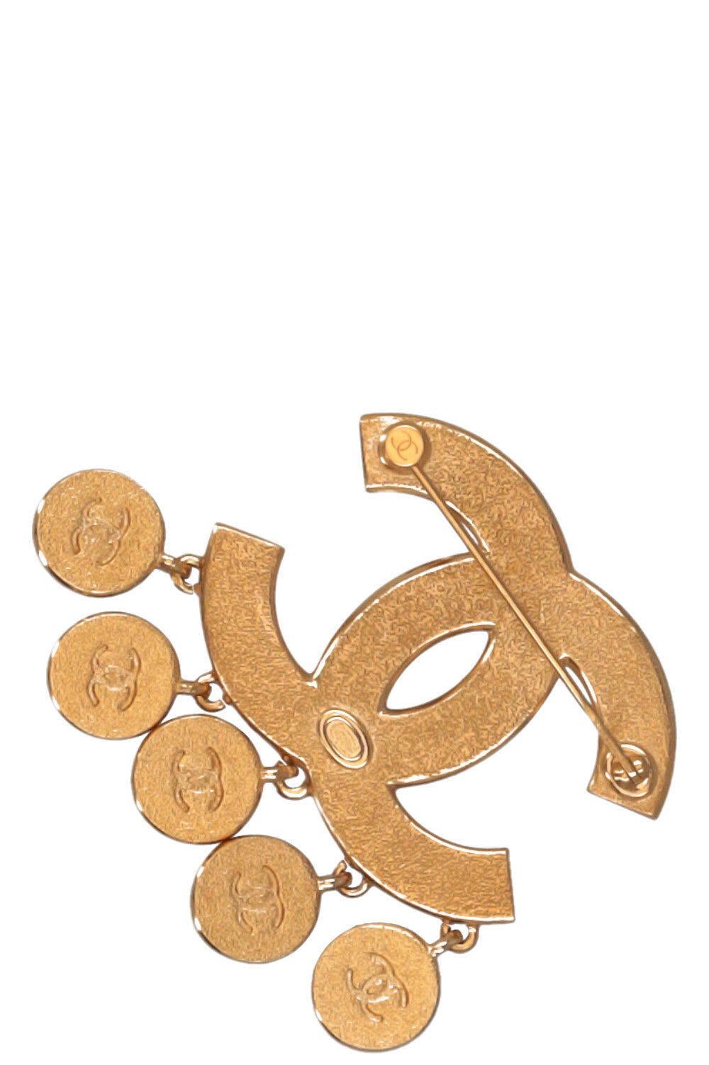 CHANEL Charm Brooch Black Gold