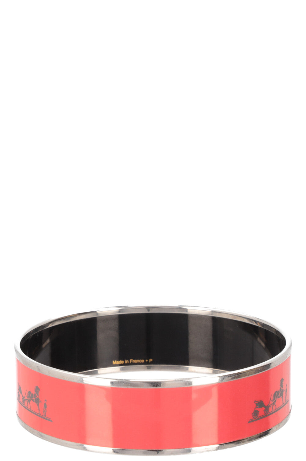 HERMÈS Logo Bracelet Email Red