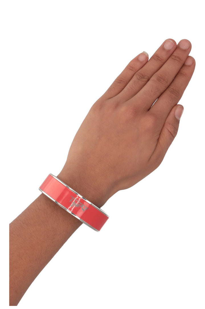 HERMÈS Logo Bracelet Email Red