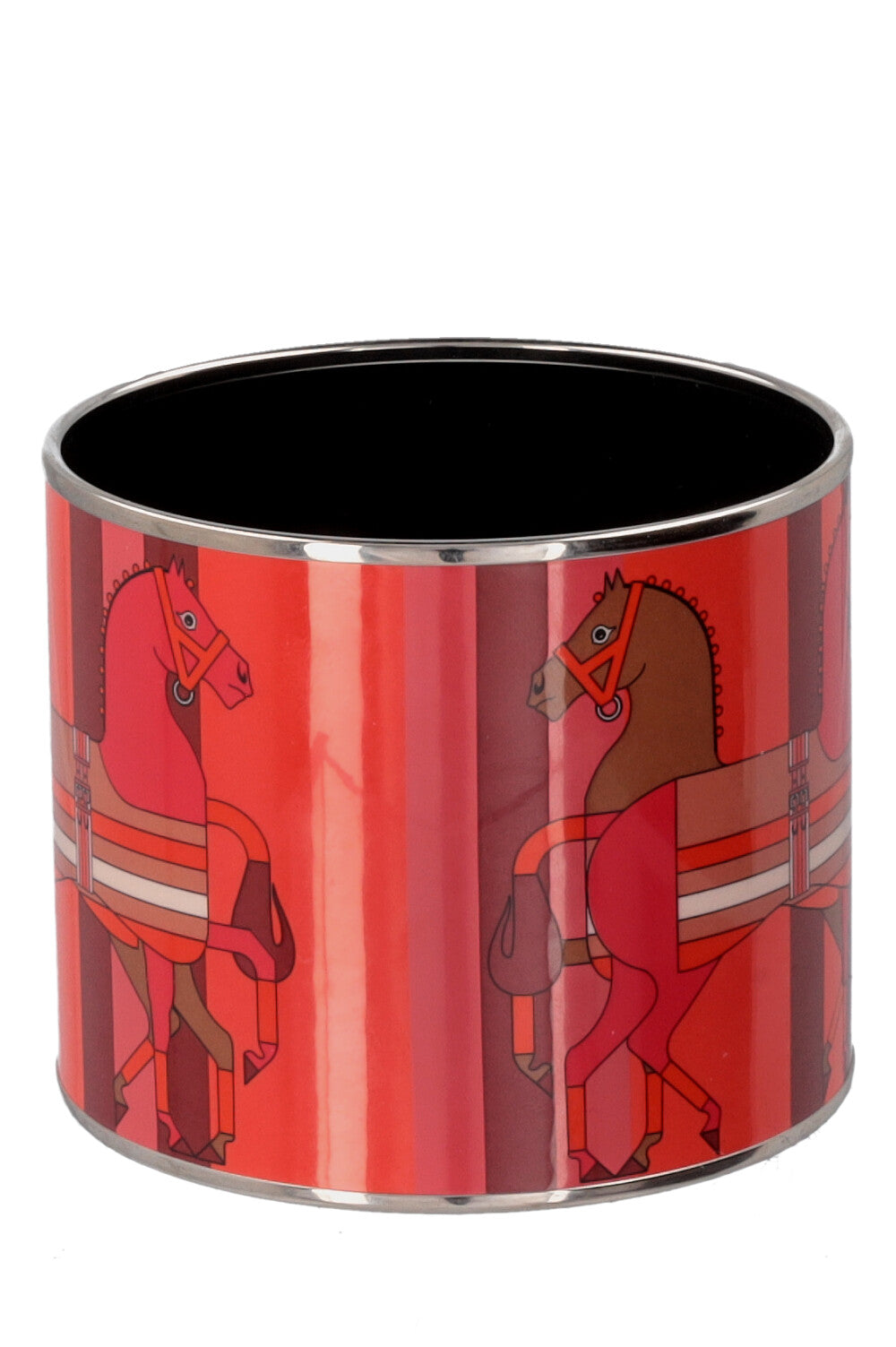 HERMÈS Horse Bracelet Large Email Red