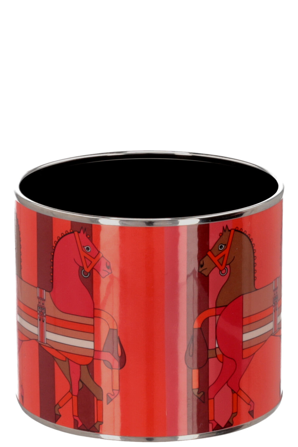 HERMÈS Horse Bracelet Large Email Red