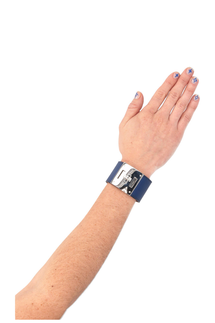 HERMÈS Kelly Dog Bracelet Blue