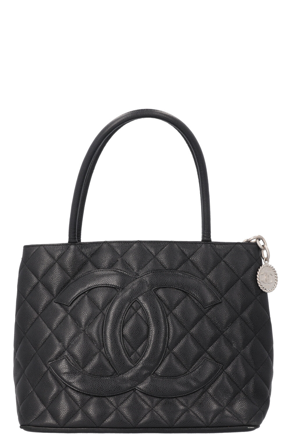 CHANEL Medallion CC Top Handle Bag Black