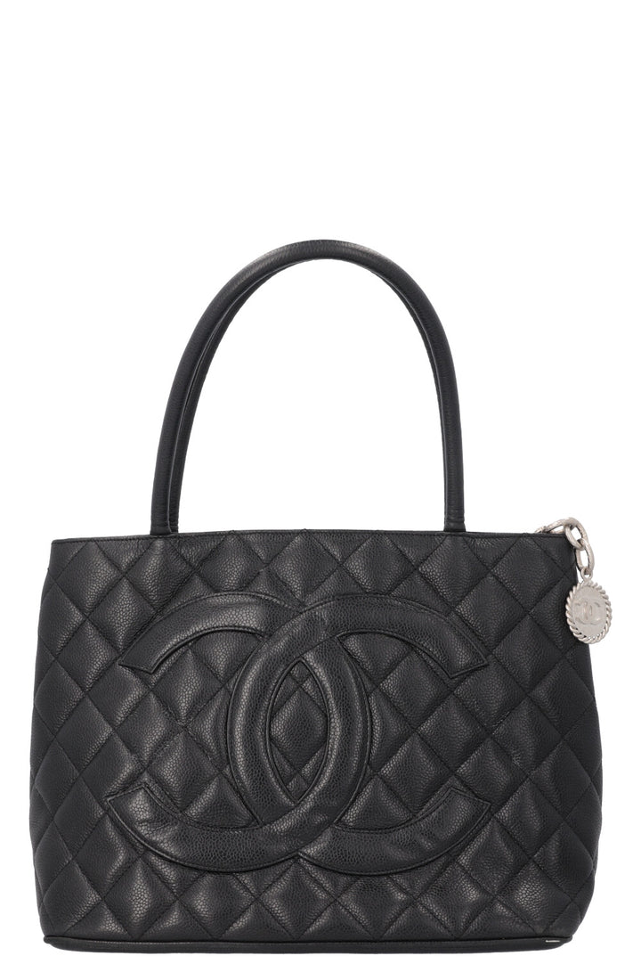 CHANEL Medallion CC Top Handle Bag Black