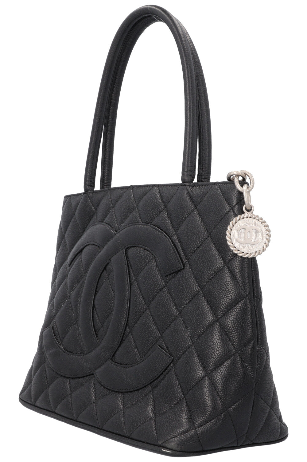 CHANEL Medaillon CC Top Handle Bag Black