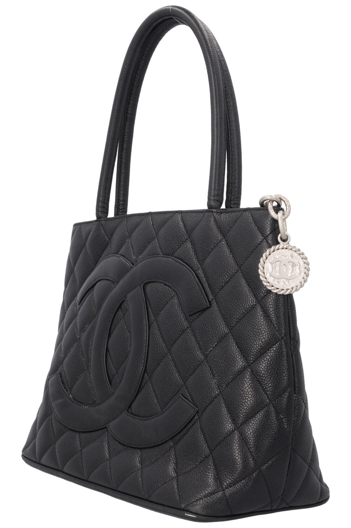 CHANEL Medaillon CC Top Handle Bag Black