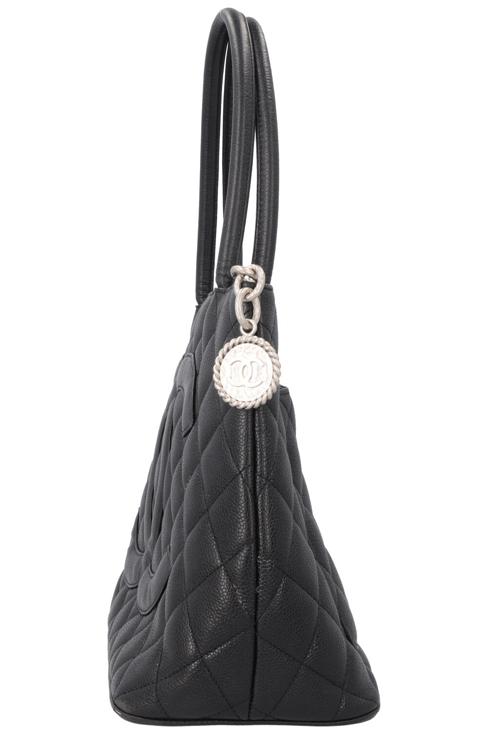 CHANEL Medaillon CC Top Handle Bag Black