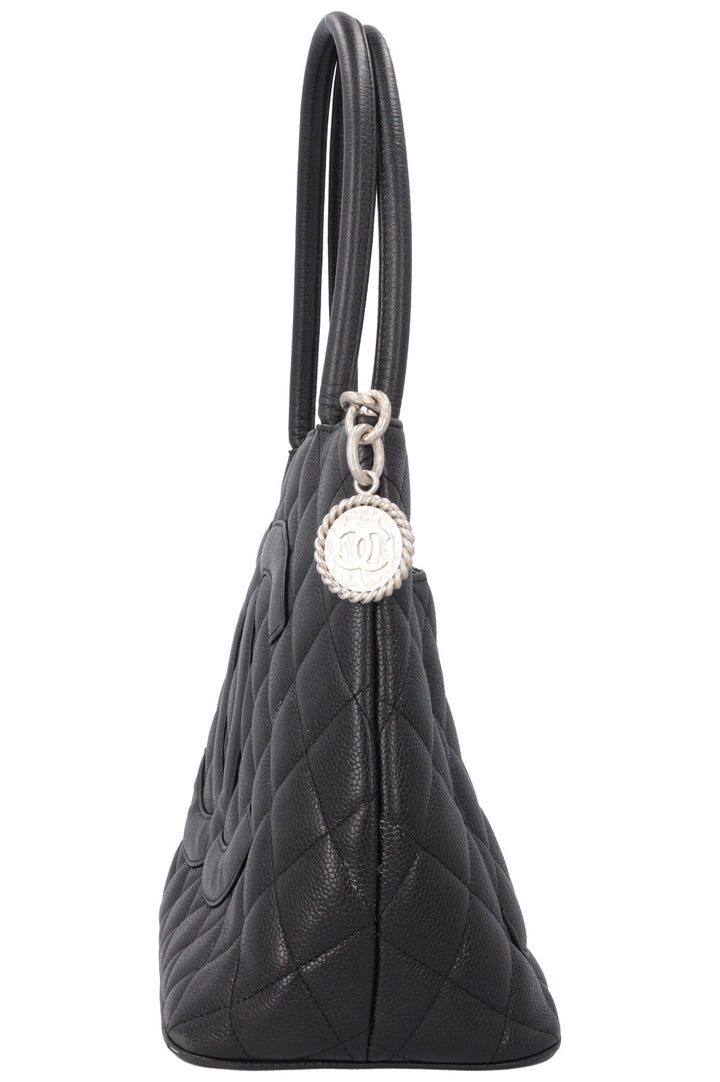 CHANEL Medaillon CC Top Handle Bag Black