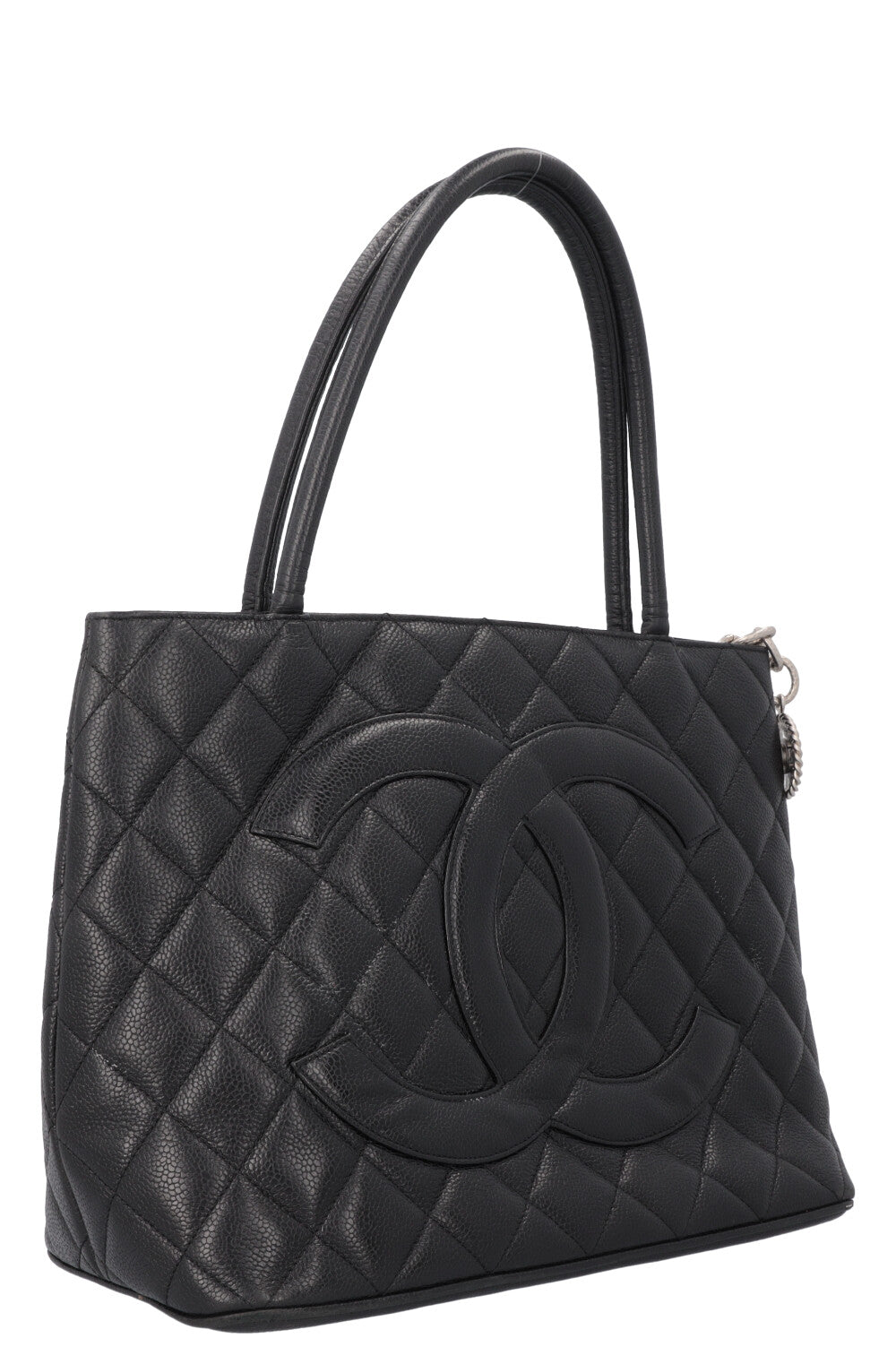 CHANEL Medaillon CC Top Handle Bag Black