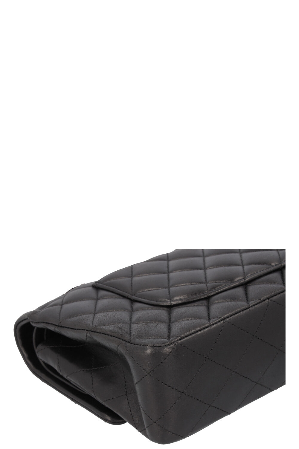 CHANEL Double Flap Bag Medium Rhodium Black