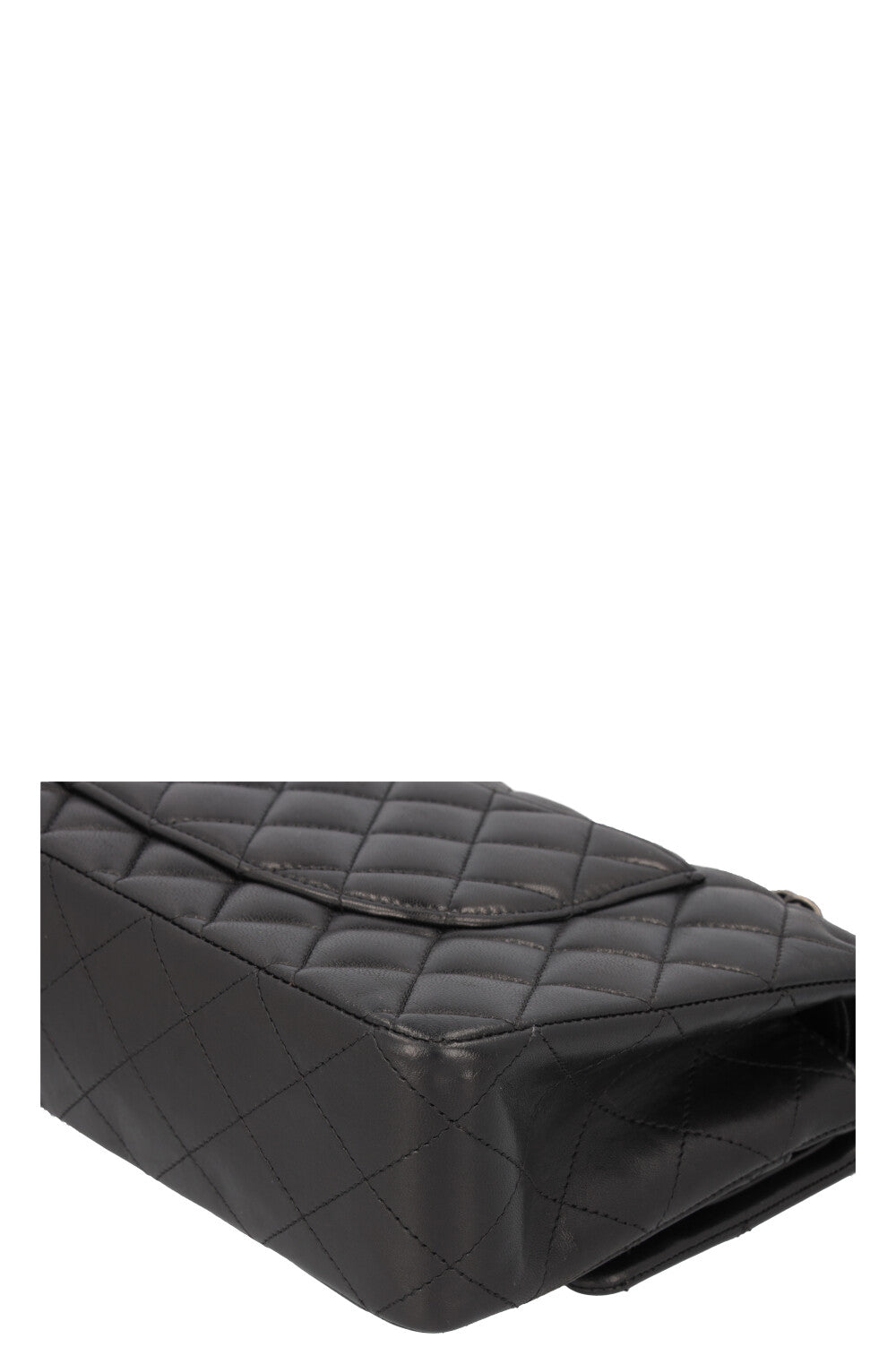 CHANEL Double Flap Bag Medium Rhodium Black