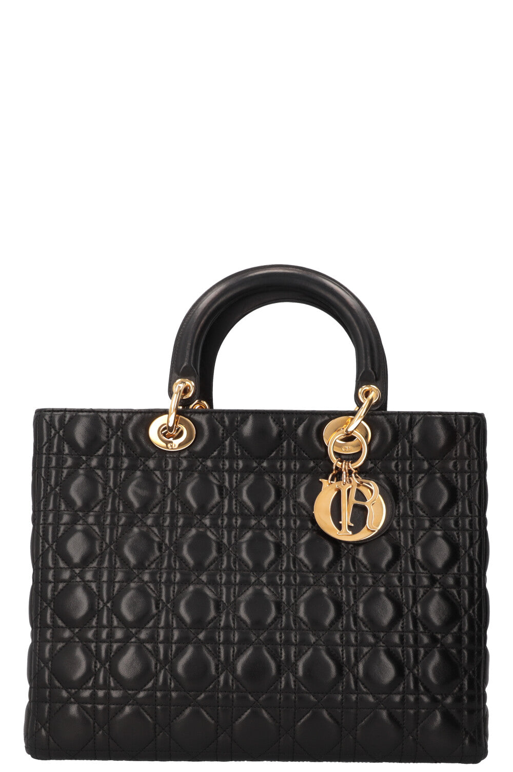 CHRISTIAN DIOR Lady Dior Large Black Cannage – REAWAKE