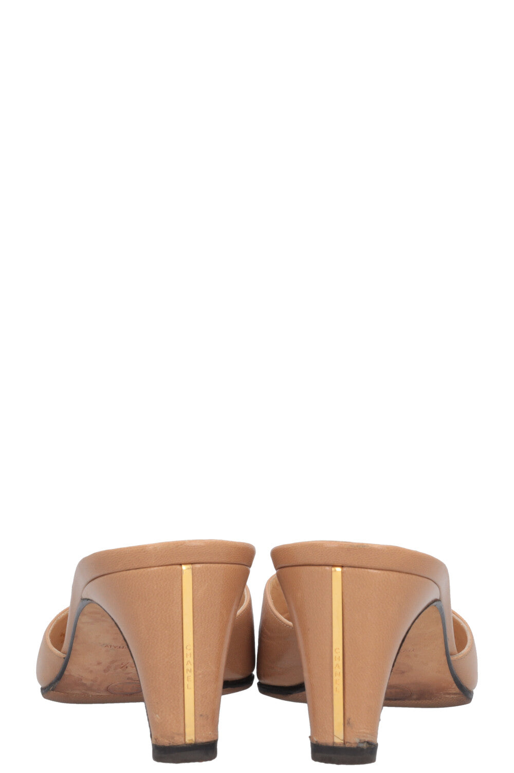 CHANEL Mules Beige Black