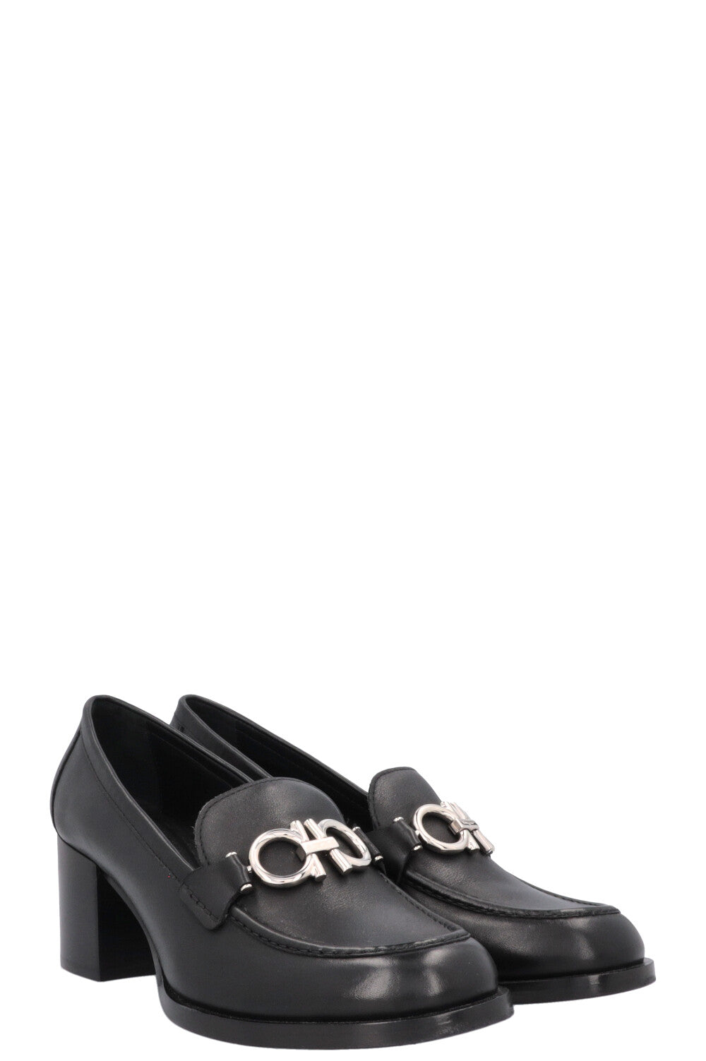 SALVATORE FERRAGAMO Gancini Heels Black – REAWAKE
