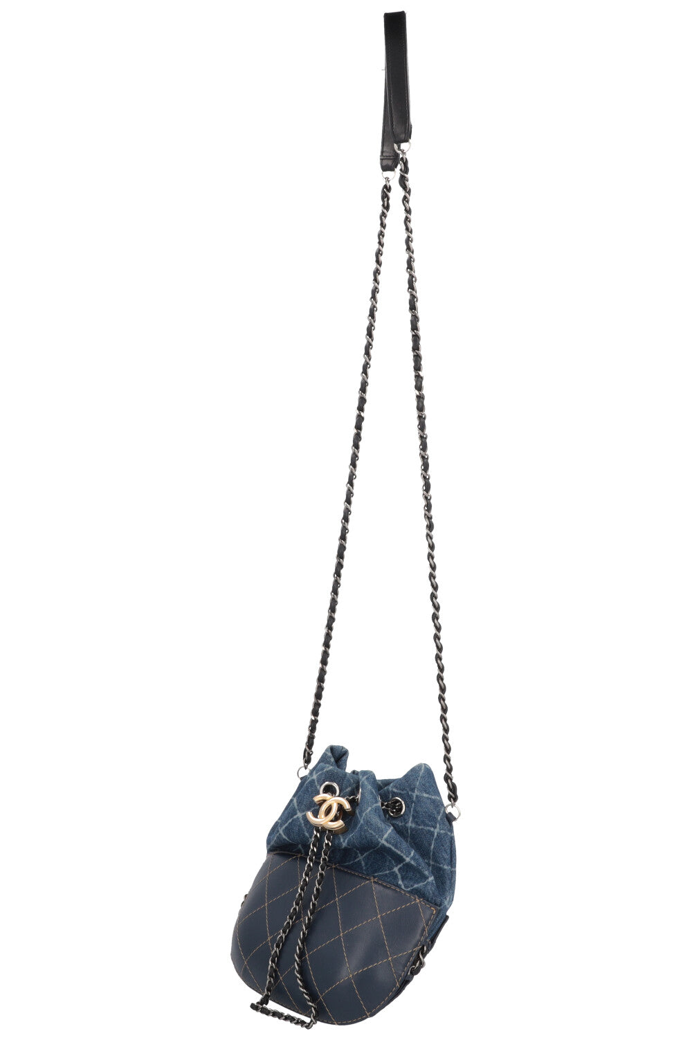 CHANEL Gabrielle Drawstring Bag Denim Blue