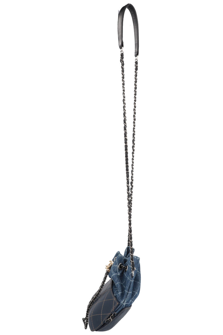 CHANEL Gabrielle Drawstring Bag Denim Blue