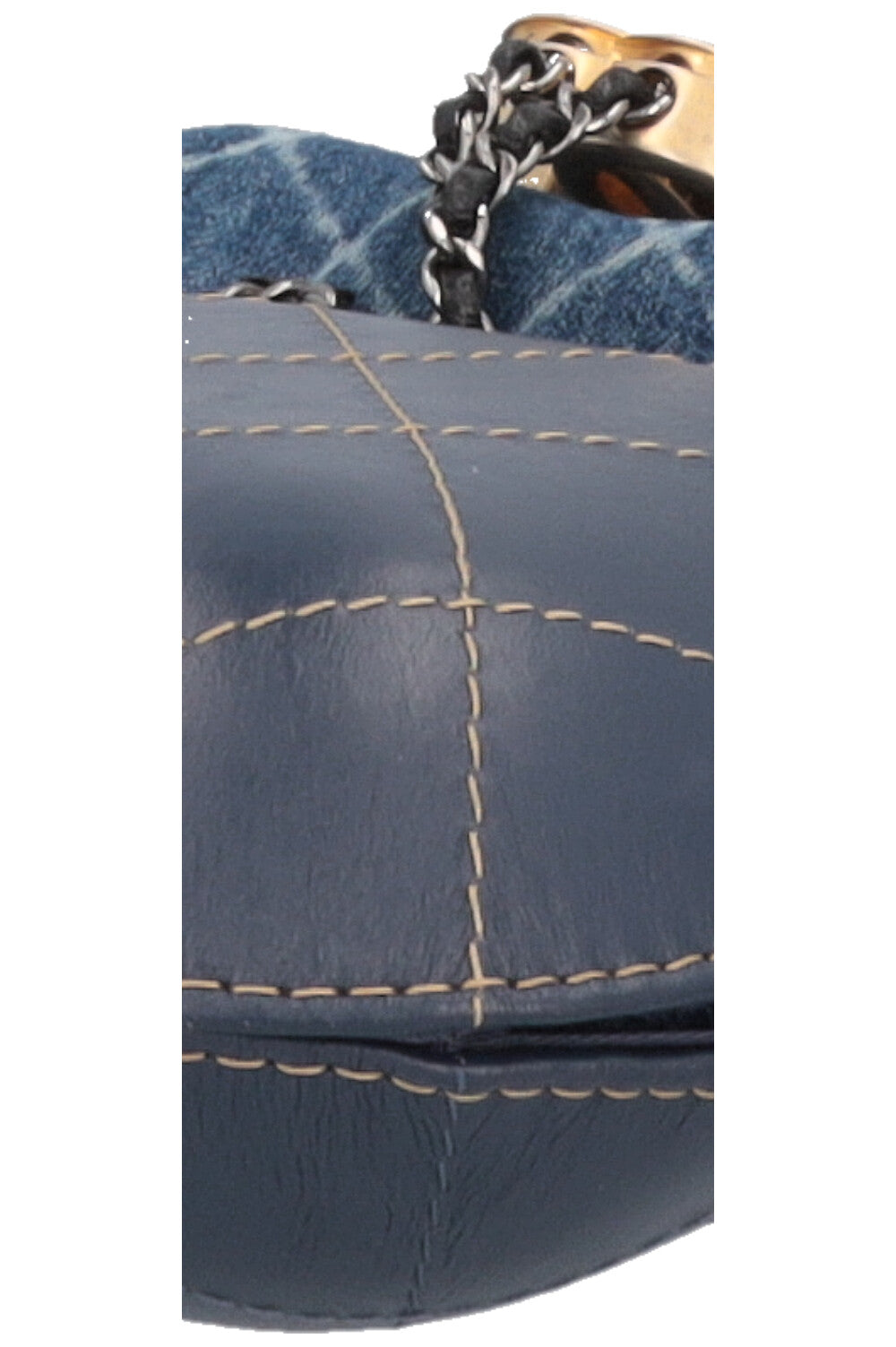 CHANEL Gabrielle Drawstring Bag Denim Blue