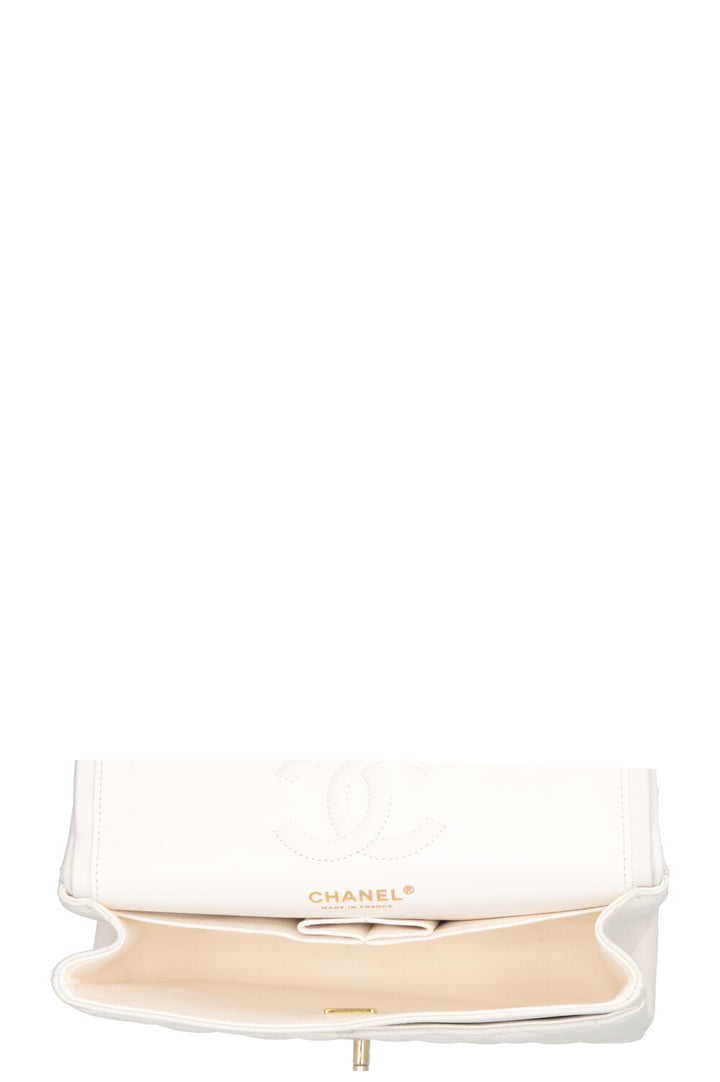CHANEL Small Double Flap Caviar White