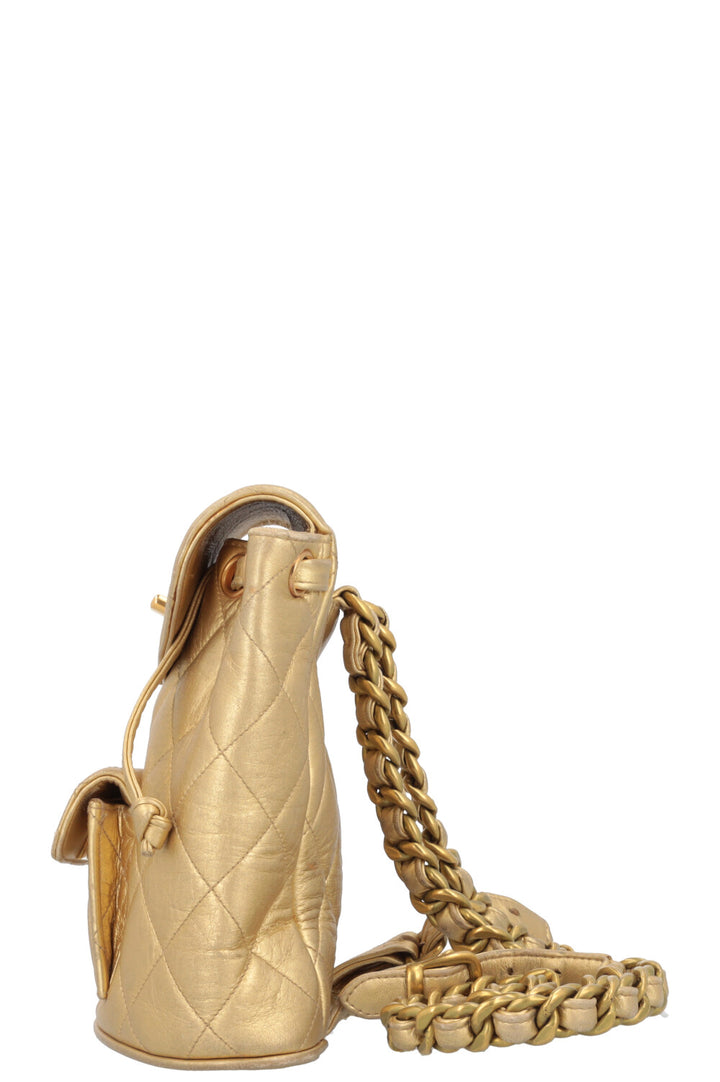 CHANEL Duma Mini Backpack Gold