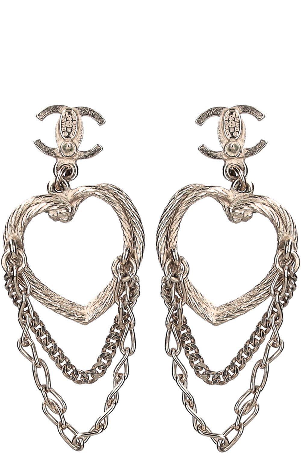 CHANEL Boucles d'oreilles Coeur CC 2009