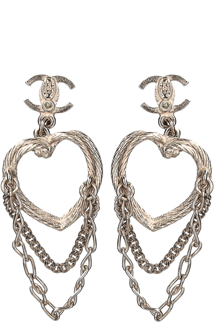 CHANEL Boucles d'oreilles Coeur CC 2009