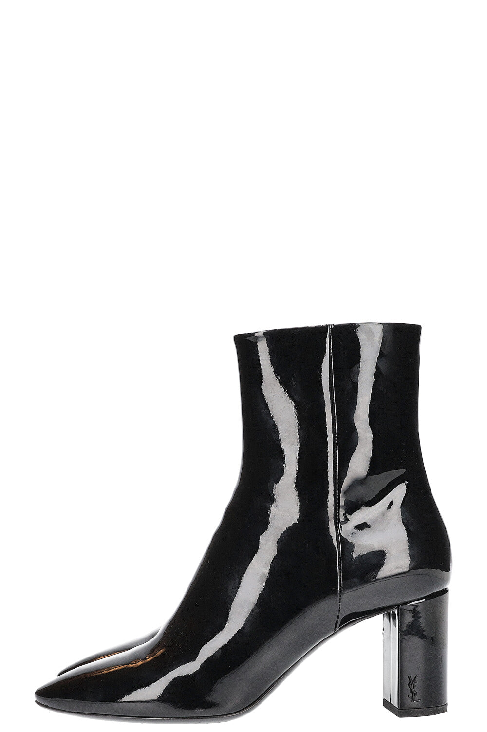 SAINT LAURENT Bottines Loulou Cuir Verni Noir