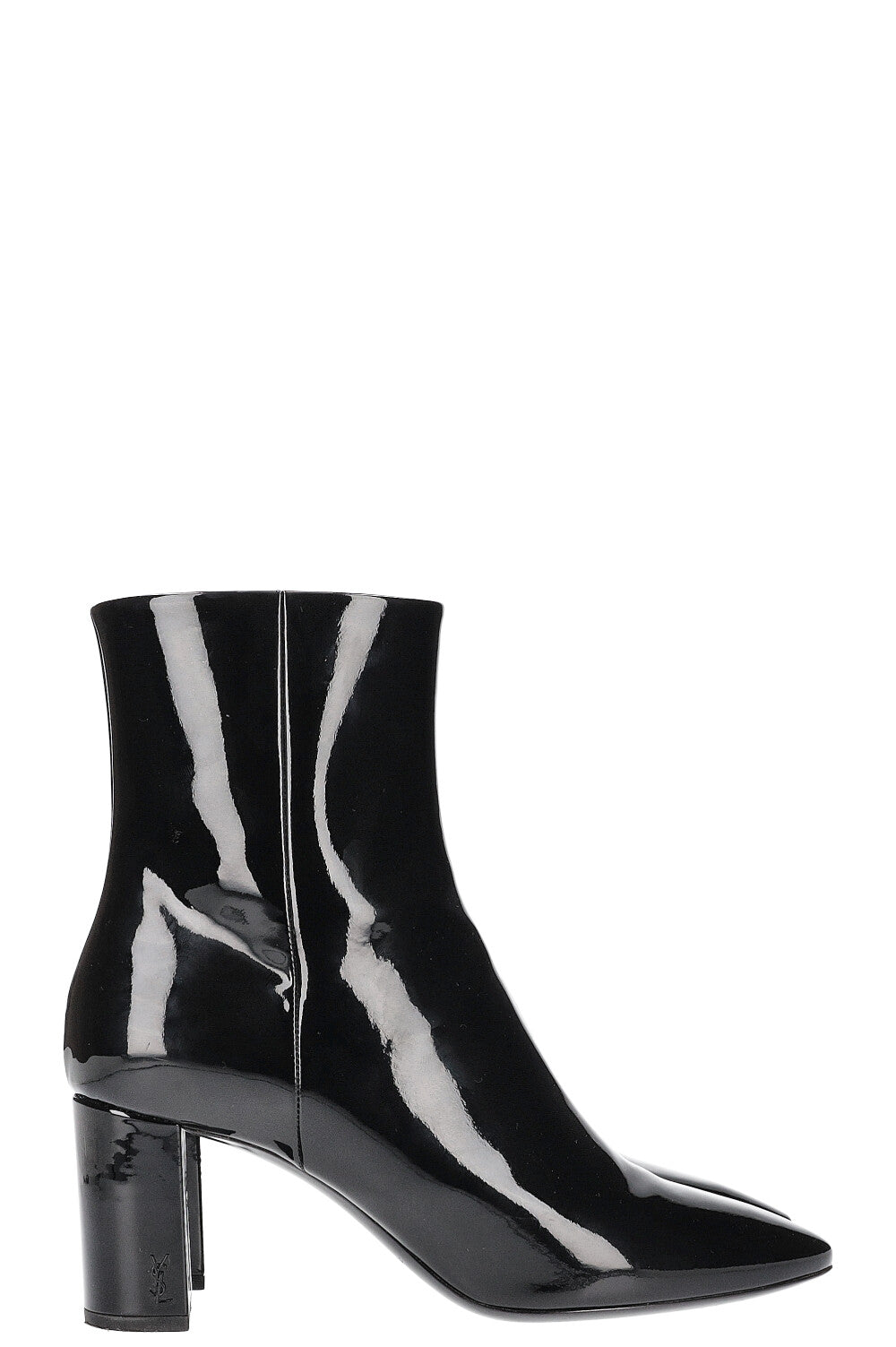 SAINT LAURENT Bottines Loulou Cuir Verni Noir