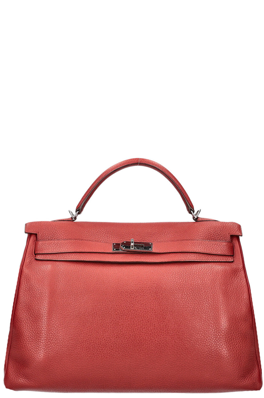 HERMÈS Kelly 40 Clemence Sienna