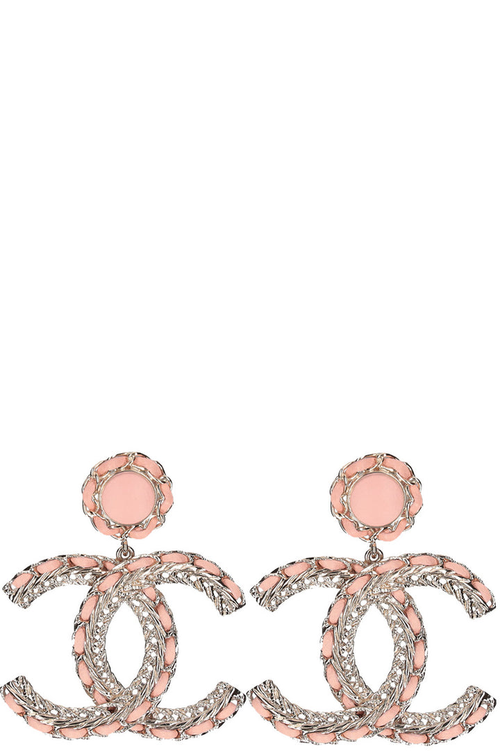 CHANEL CC Earrings Pink B22