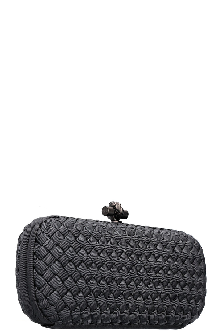 BOTTEGA VENETA Knot Clutch Silk Black