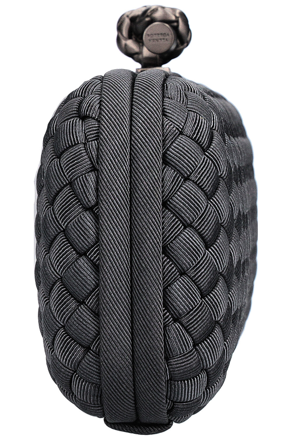 BOTTEGA VENETA Knot Clutch Silk Black
