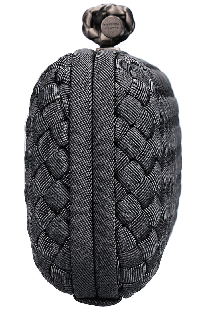 BOTTEGA VENETA Knot Clutch Silk Black