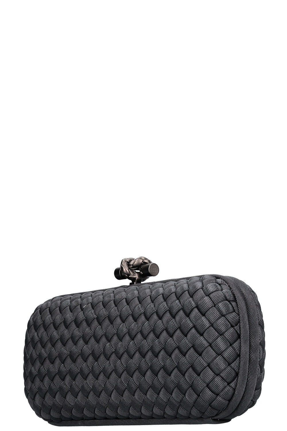 BOTTEGA VENETA Knot Clutch Silk Black