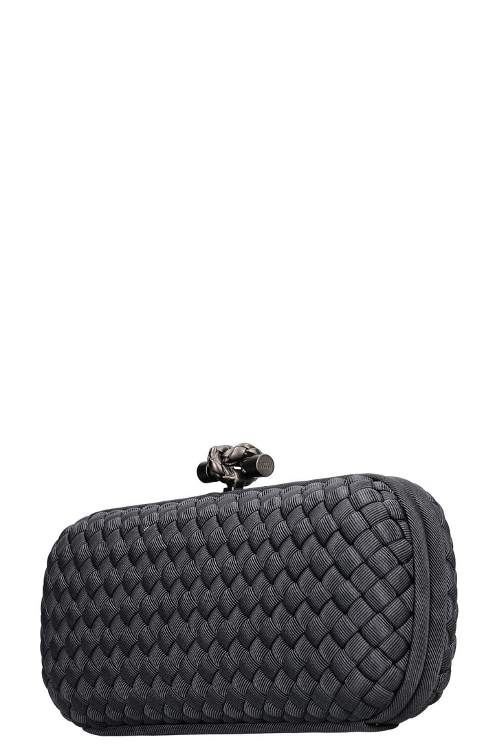 BOTTEGA VENETA Knot Clutch Silk Black