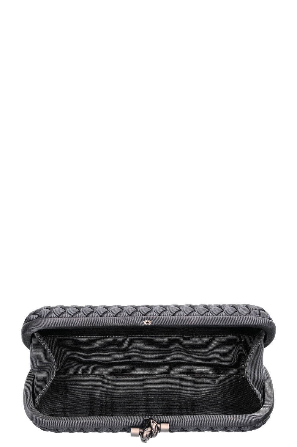 BOTTEGA VENETA Knot Clutch Silk Black