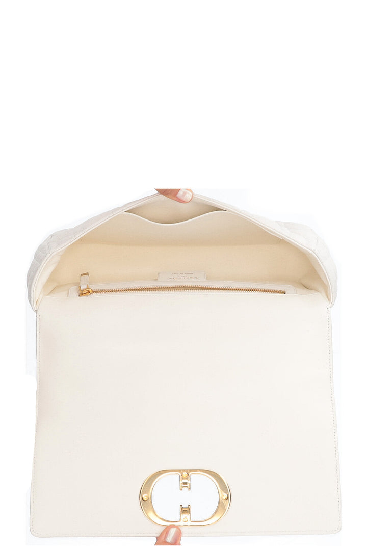 CHRISTIAN DIOR Grand sac Caro Cannage Blanc
